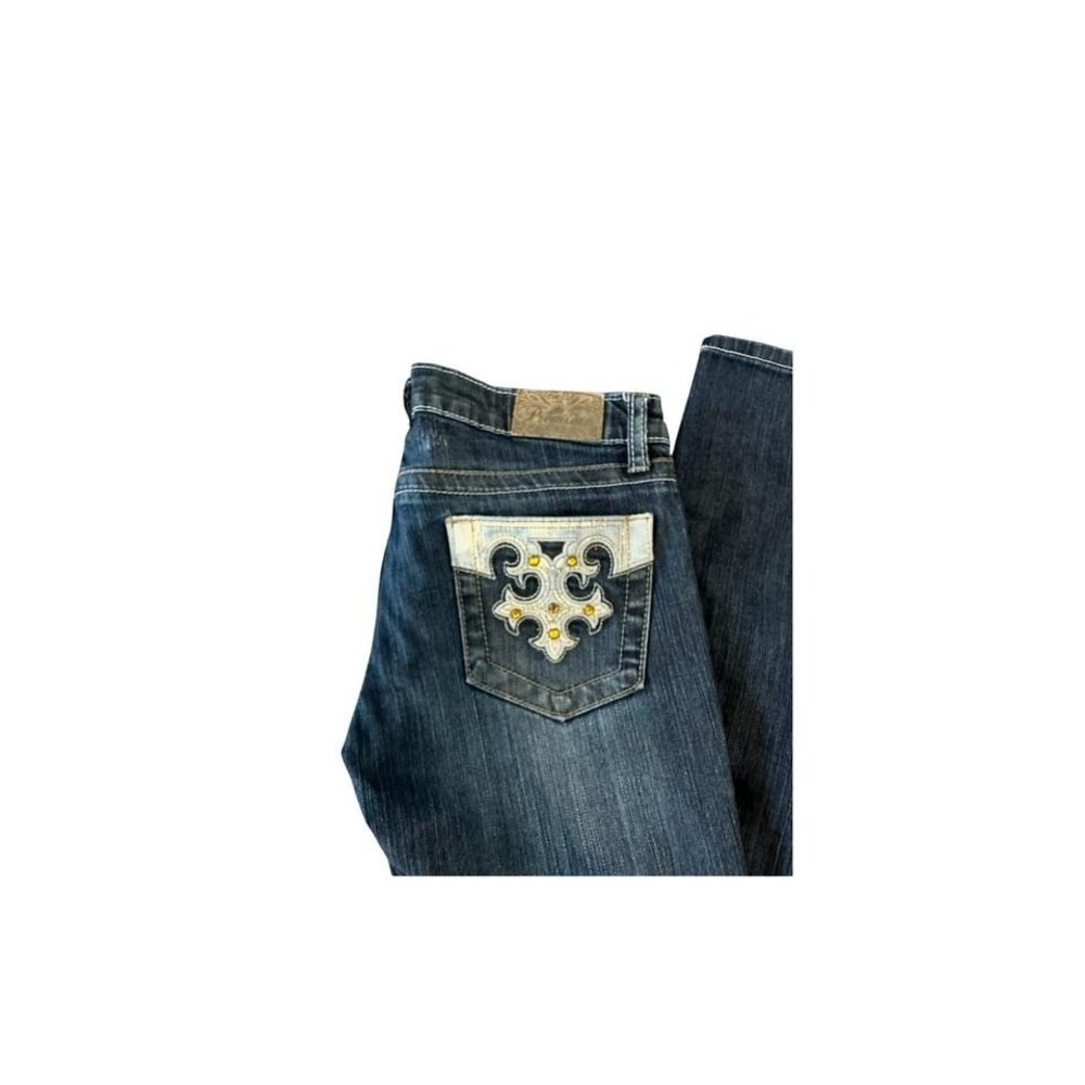 Premiere Jeans Embellished‎ Pockets Low Rise Dark Wash Denim Trendy